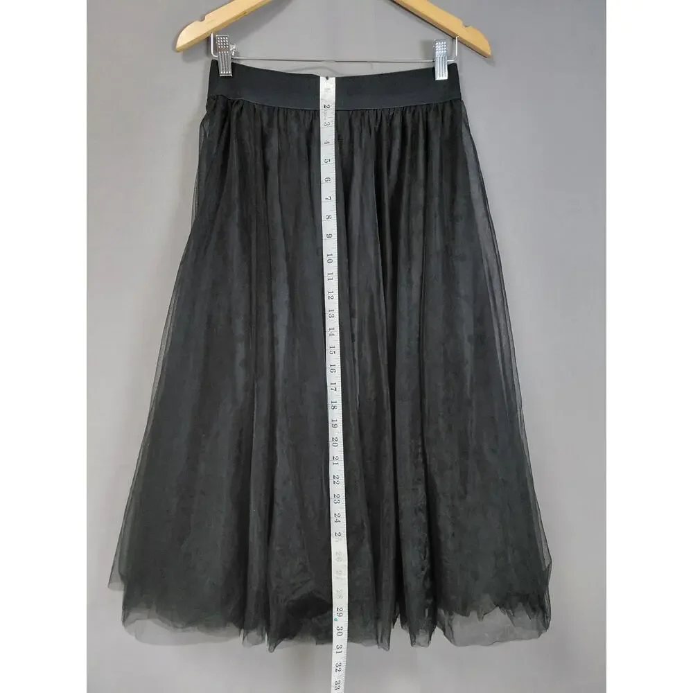 Miu Miu Made in Italy Black Midi Lined Skirt Women Size 40
